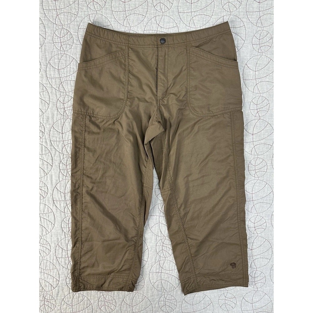 Mountain Hardwear Womens 10 Arroyo Hiking Capri Pants Nylon Lightweight Brown